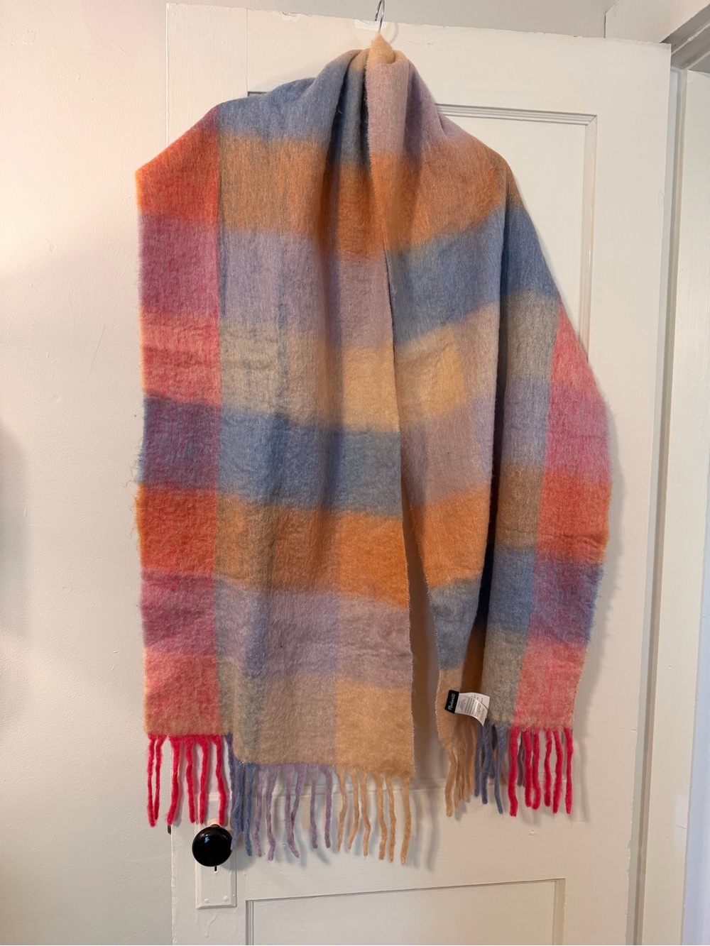 Madewell Brushed Pastel Plaid Scarf - Picture 1 of 4